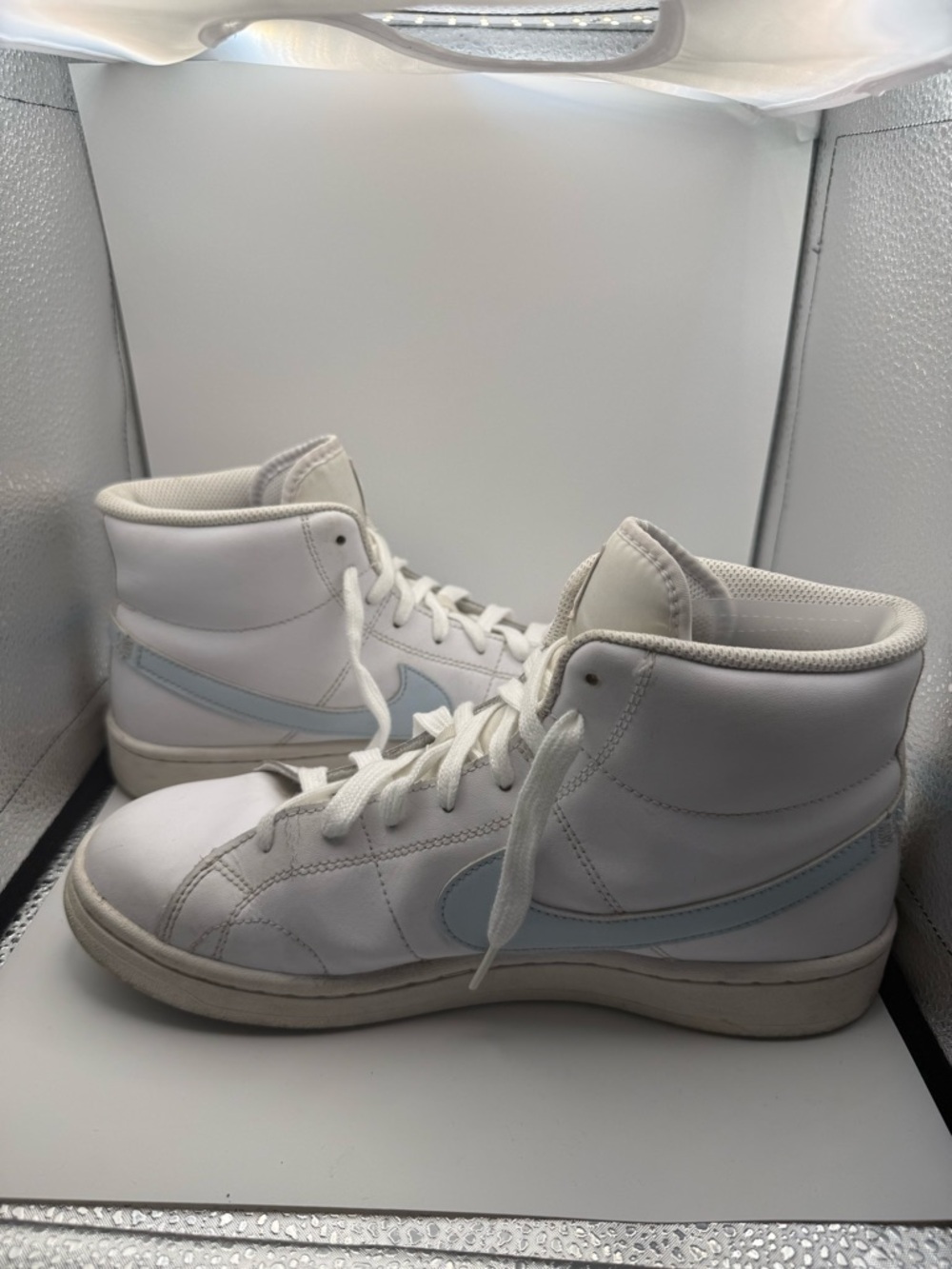 Nike Wmns Court Royale 2 Mid 'White Blue Tint' CT1725-100 Sneaker Streetwear 9.5 - Picture 7 of 8